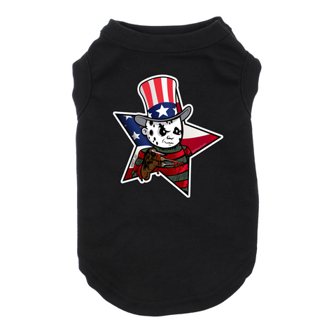 4th of July Freddy Dog Black T-Shirt Cat T-Shirt