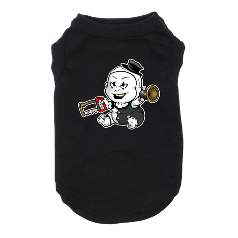 ART The Clown Dog Black Tshirt Cat T-Shrit