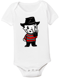 White SS Baby Freddy Krueger Onesie
