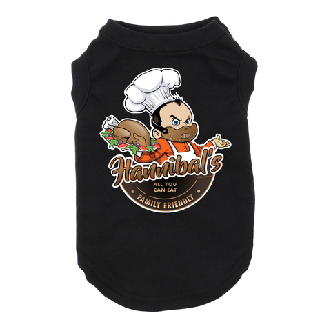 Dinner with Hannibal Dog Black Tshirt Cat T-Shrit