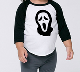 Ghost Face Raglan T-Shirt or Onesie