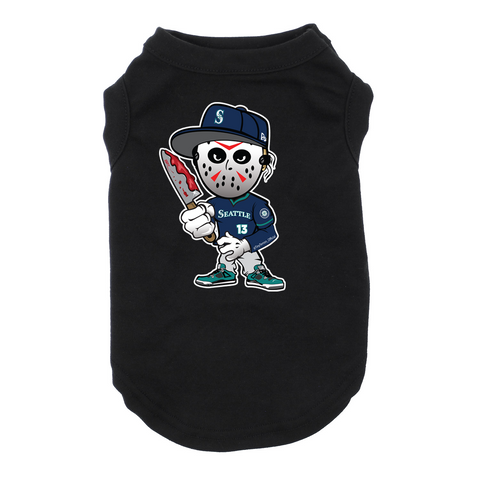 Seattle Jason Dog Black T-Shirt Cat T-Shirt