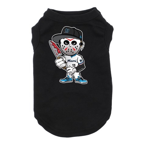 Miami Jason Dog Black T-Shirt Cat T-Shirt