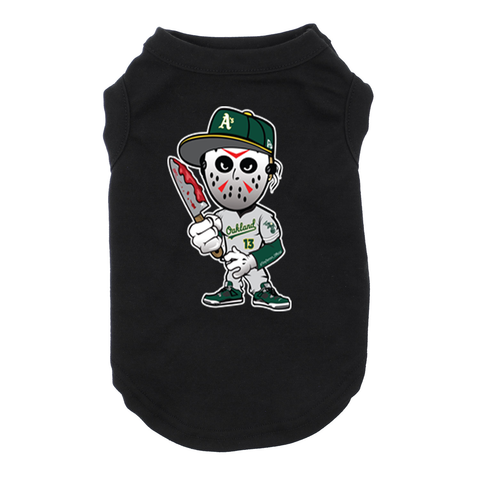 Oakland Jason Dog Black T-Shirt Cat T-Shirt