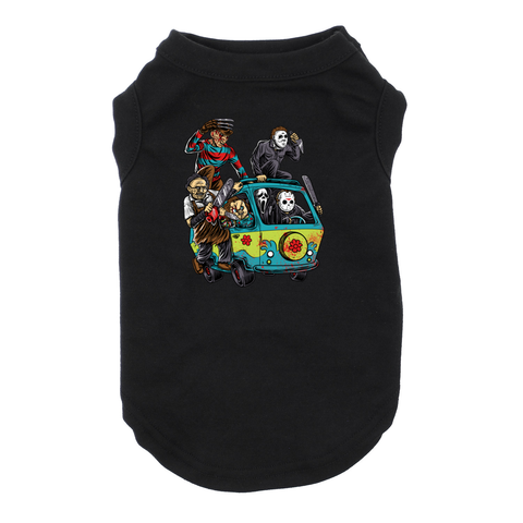 Slasher Gang Black Tshirt Cat T-Shrit