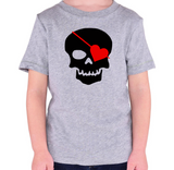 Valentine Skull Glow in the Dark Onesie or Tee