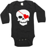 Valentine Skull Glow in the Dark Onesie or Tee