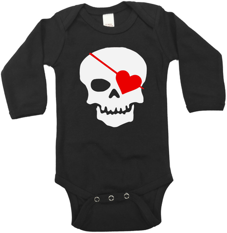 Valentine Skull Glow in the Dark Onesie or Tee
