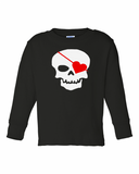 Valentine Skull Glow in the Dark Onesie or Tee