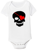 Valentine Skull Glow in the Dark Onesie or Tee
