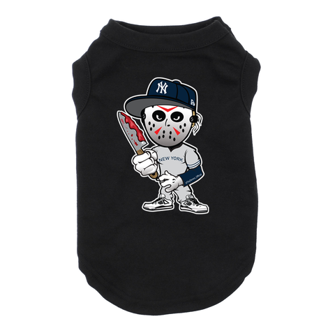 Yankee Jason Dog Black T-Shirt Cat T-Shirt