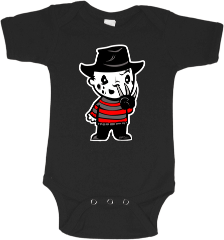 Black SS Baby Freddy Krueger Onesie