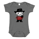 Gray SS Baby Freddy Krueger Onesie