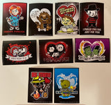 Horror Valentine’s Day Cards (Set of 9)