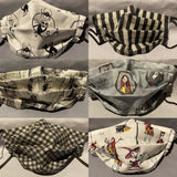 Spooky Multi-Layer Face Masks with Filter Pocket