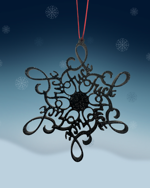 Resin F-Word Snow Flake