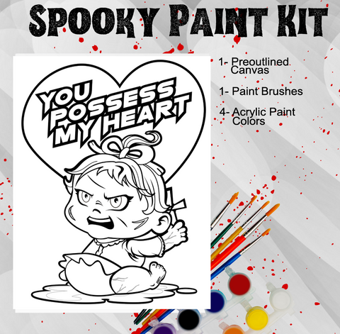 Spooky Love Reagan Pre-Outlined Paint Kit