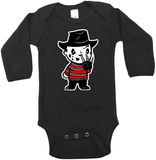 Black LS Baby Freddy Krueger Onesie