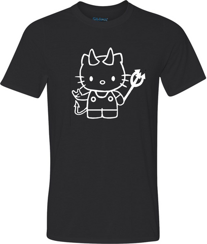 Devil Kitty Glow in the Dark Adult Graphic T-Shirt