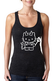 Devil Kitty Glow in the Dark Adult Graphic T-Shirt