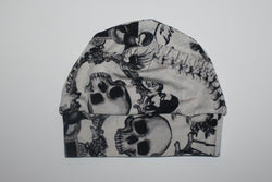 Gray and Black Raven and Skulls Knit Halloween Hats-Spooky Baby