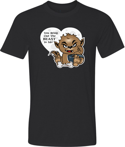 Valentine Wolfie Adult Graphic T-Shirt