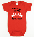 This Guy Loves Halloween Onesie or Tshirt-Spooky Baby